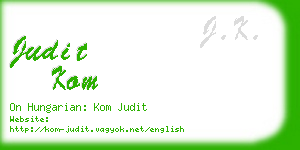 judit kom business card